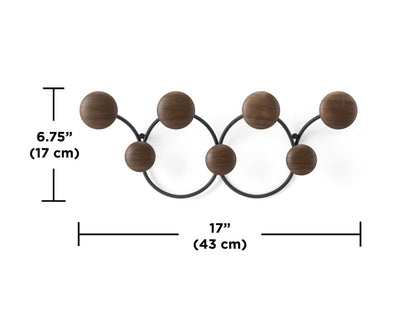 Umbra Dotsy 7 Hook, black/walnut