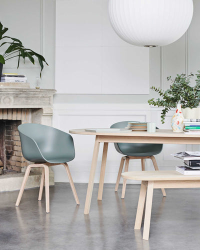 Hay About A Chair AAC 22, dusty blue/soaped oak