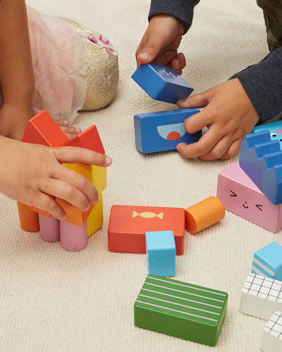 Kikkerland Stack & Mix Wooden Building Blocks