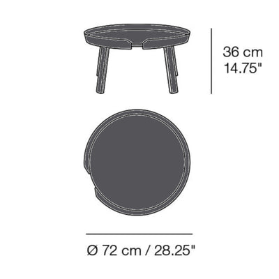 Muuto Around Ø72 coffee table, anthracite