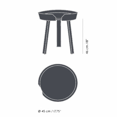 Muuto Around Ø45 coffee table, anthracite