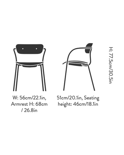 &tradition AV2 Pavilion armchair, walnut/chrome