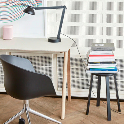 HAY CPH90 Desk, Clear Lacquered Oak/Off White Linoleum