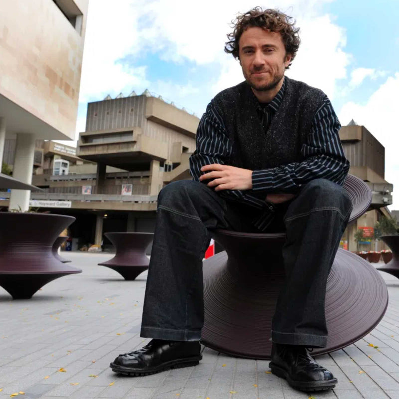 Magis Spun lounge chair, dark purple (outdoor)