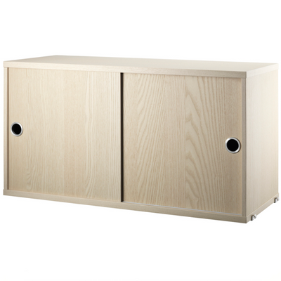 String Cabinet with Sliding Doors w78xd30xh42cm