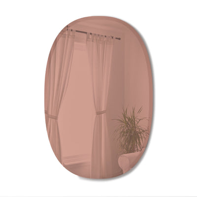 Umbra Hub beveled oval wall mirror, copper