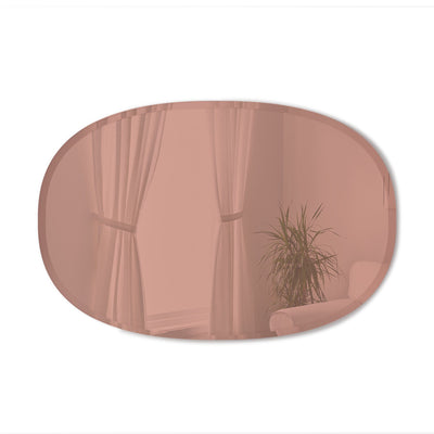 Umbra Hub beveled oval wall mirror, copper
