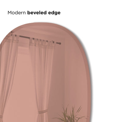 Umbra Hub beveled oval wall mirror, copper
