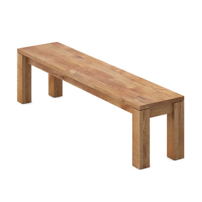 Vitamin Design Living bench, solid knotty oak oiled/dark brown (120x40cm)