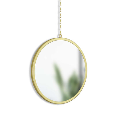 Umbra Dima wall mirror, brass