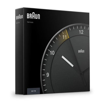 Braun BC17 wall clock, black