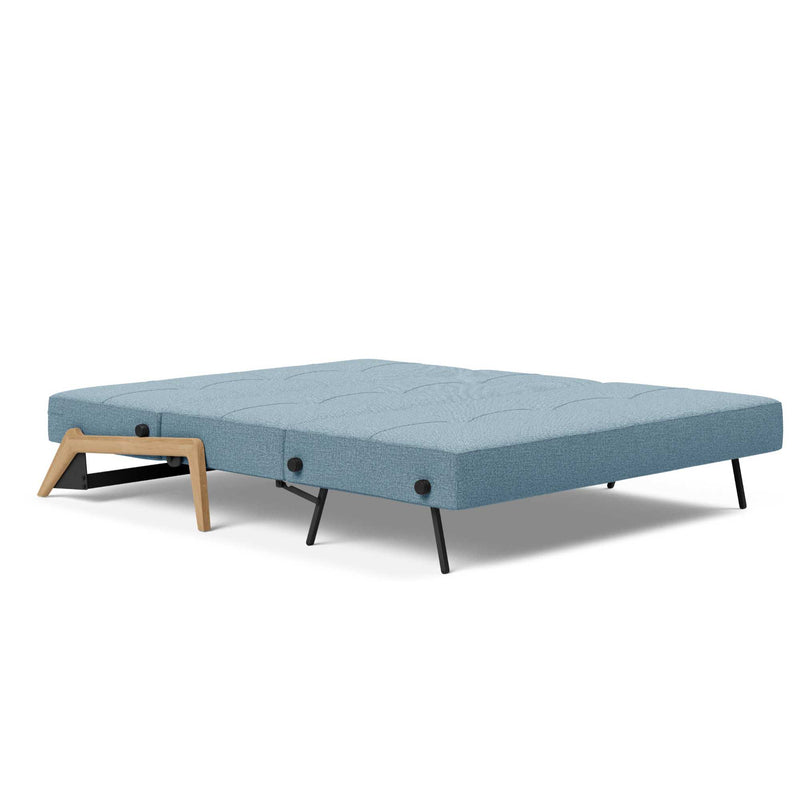 Innovation Living Cubed 160 Wood sofa bed, 525 mixed dance light blue