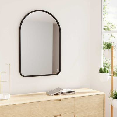Umbra Hub arched wall mirror, black