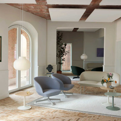 Muuto Oslo Lounge Chair Swivel Base, twill weave 990/black