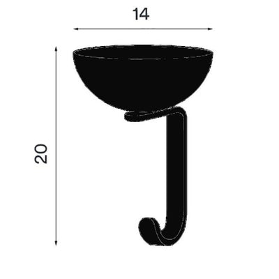 Northern Nest Wall Hook , Black