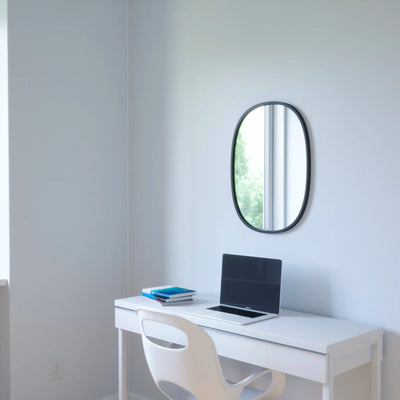 Umbra Hub oval wall mirror 60x90, black