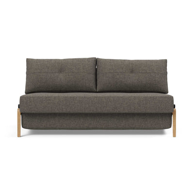 Innovation Living Cubed 160 Wood sofa bed, 216 flashtex dark grey