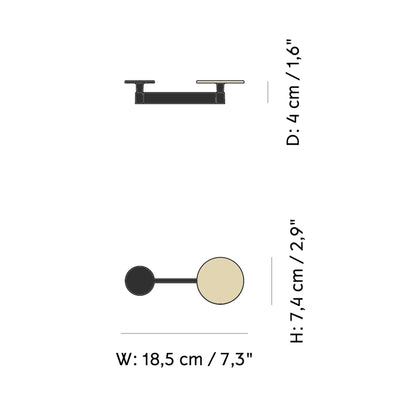 Audo Copenhagen Afteroom Coat Hanger Small , Brass/Black