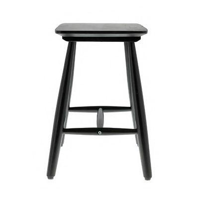 Villa Collection Bast Stool, Black Stained Oak