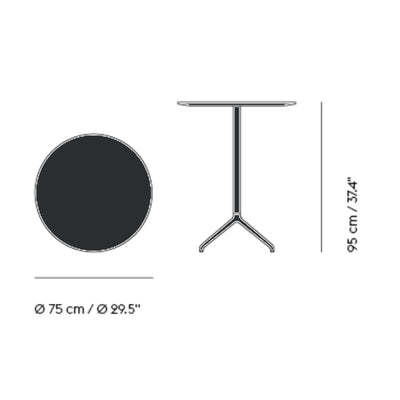 Muuto Still Cafe Table, Black Nanolaminate/Black (Ø75xH95cm)