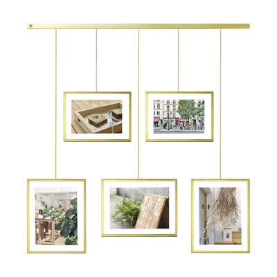 Umbra Exhibit picture frame (set of 5), brass