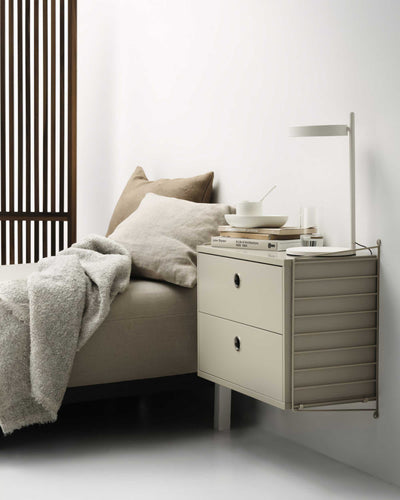 String Shelving Bedroom A, beige/beige