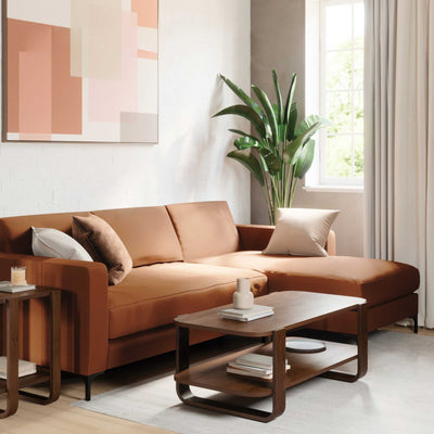 Umbra Bellwood coffee table, aged walnut