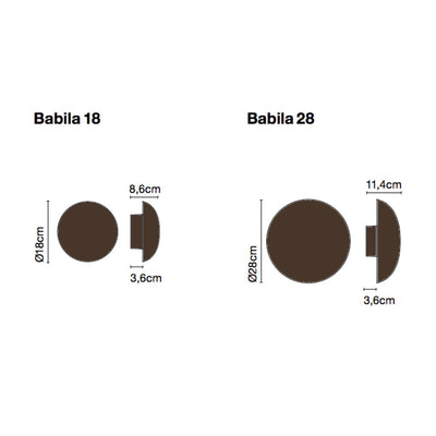 Marset Babila wall lamp, brown (outdoor)