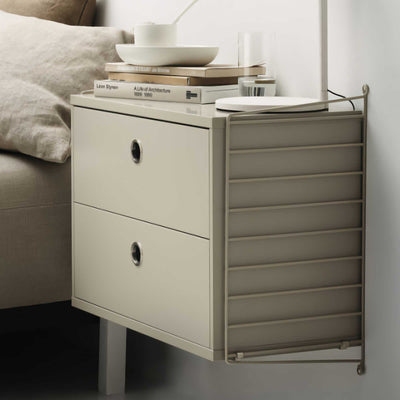 String Shelving Bedroom A, beige/beige