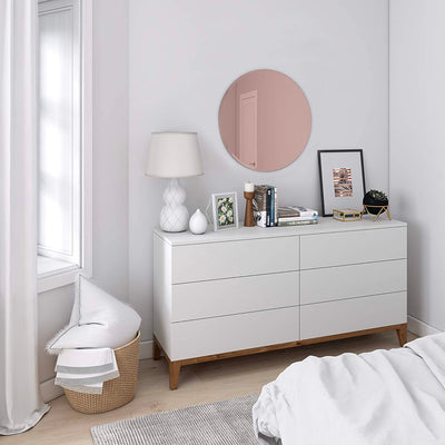 Umbra Hub beveled round wall mirror ø60, copper