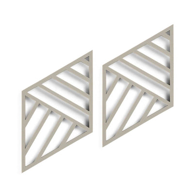 Zone Denmark Rhombus Lines trivet, mud (set of 2)