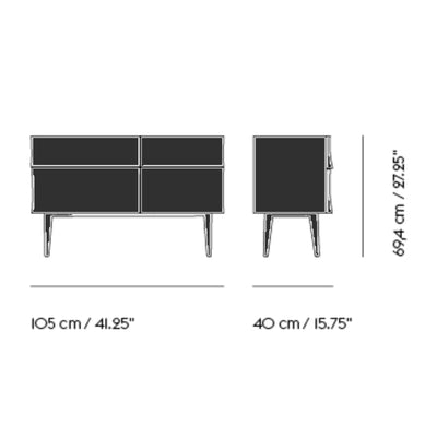 Muuto Reflect Sideboard Small , Black