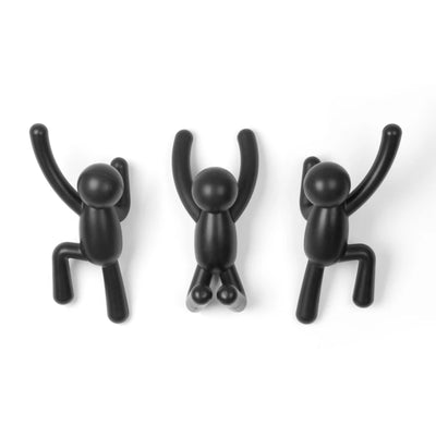 Umbra Buddy wall hooks, black