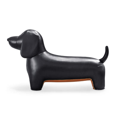 Zuny Large Teckel Animal Stool, Black