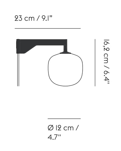 Muuto Rime wall lamp, black