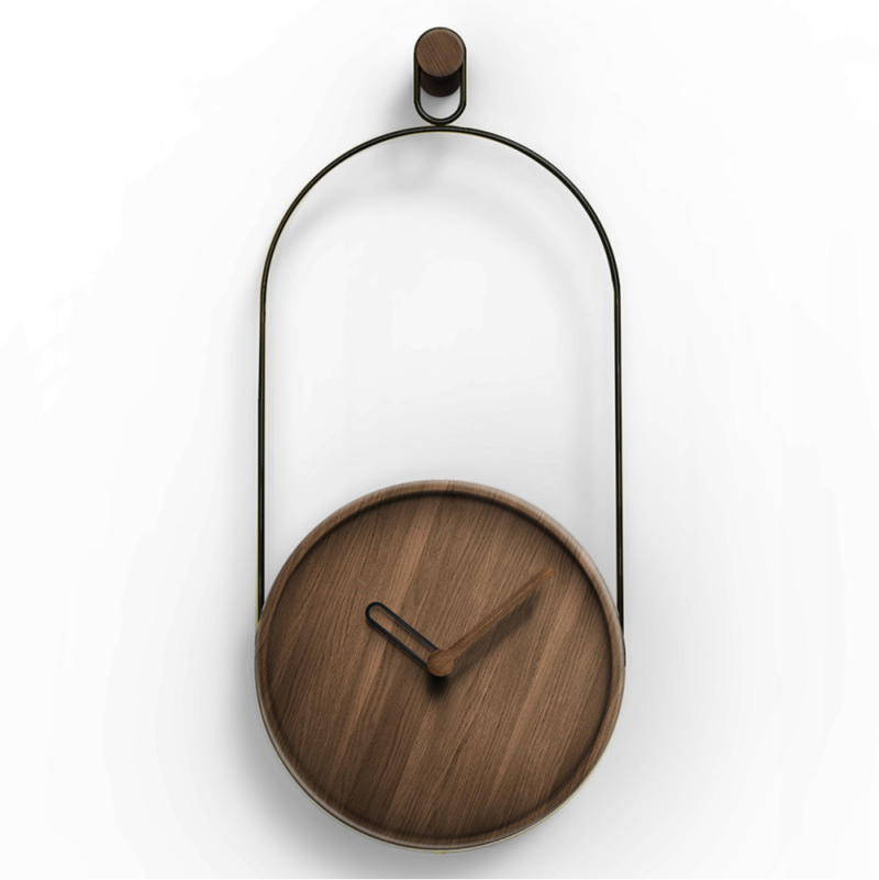 Nomon Eslabón Wall Clock H68cm Walnut