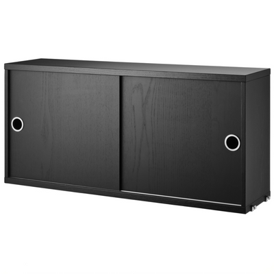 String Cabinet with Sliding Doors w78xd20xh37cm