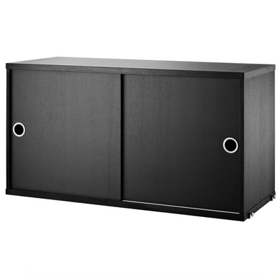 String Cabinet with Sliding Doors w78xd30xh42cm