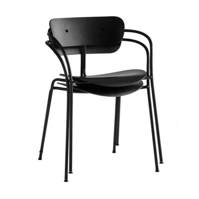 &tradition AV2 Pavilion armchair, black/black