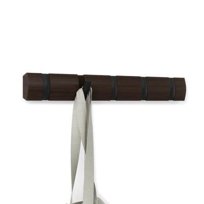 Umbra Flip 5 wall hook, black/walnut