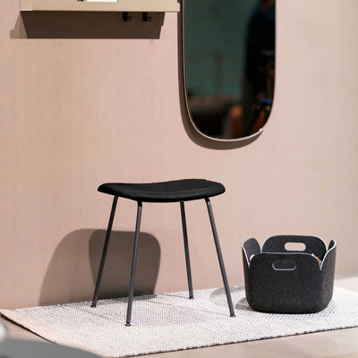 Muuto Fiber Stool Tube Base, black/black