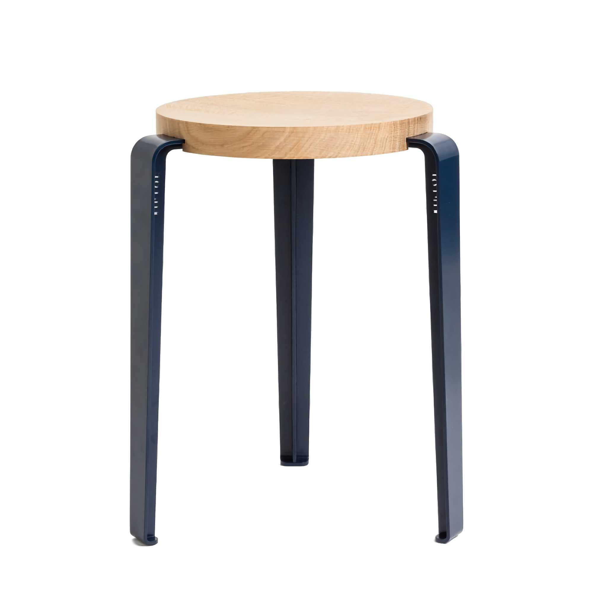 Tiptoe LOU stool, mineral blue/oak (45cm)
