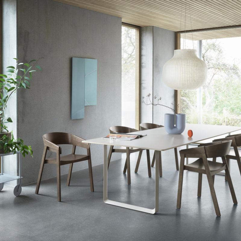 Muuto Cover armchair, refine leather black/stained dark brown