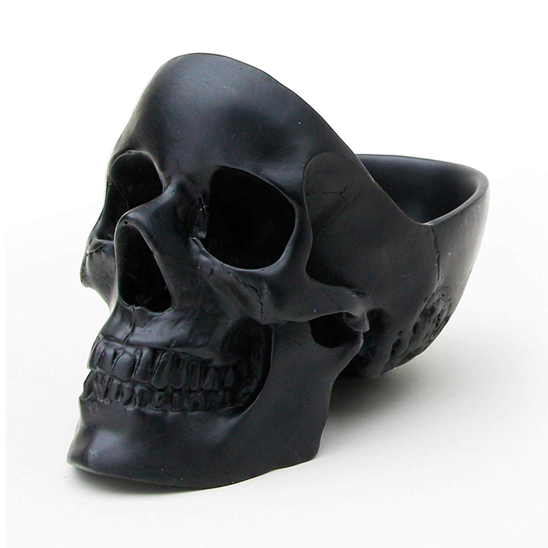 Suck UK Skull Tidy desktop organiser, black