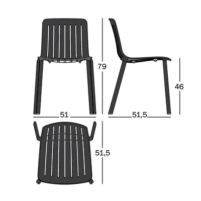 Magis Plato chair, black (outdoor)