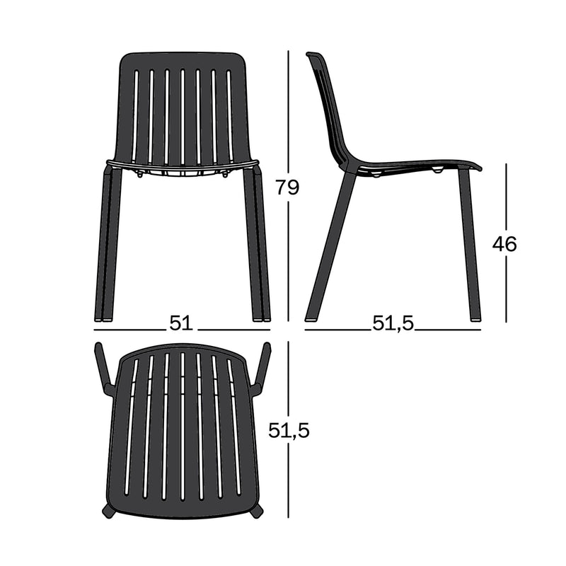 Magis Plato chair, black (outdoor)