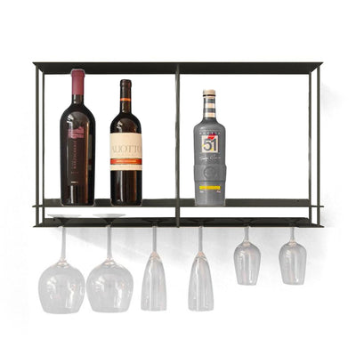 Kriptonite Canitinetta wall shelf 67x39cm, matt black