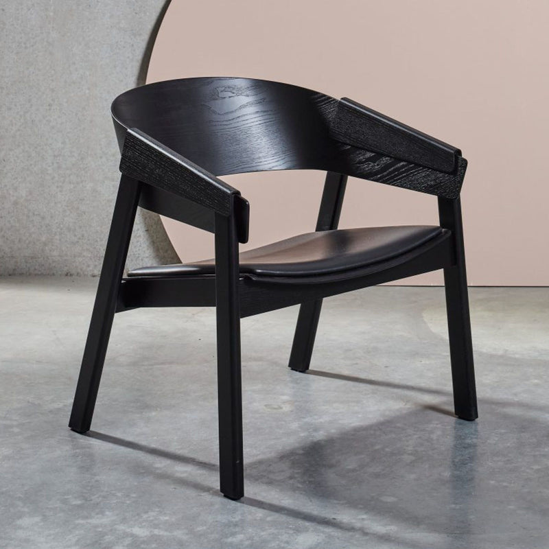 Muuto Cover lounge chair, refine leather black/black