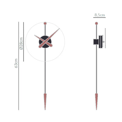 Nomon Punta Wall Clock, walnut/black