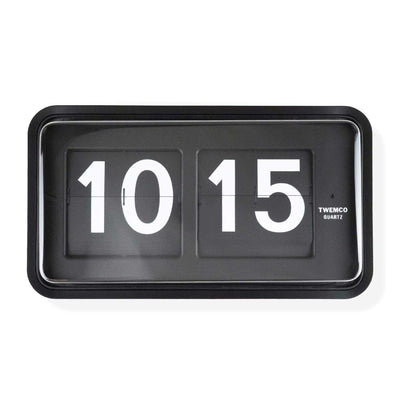 Twemco BQ-100 Jumbo Flip Clock, black